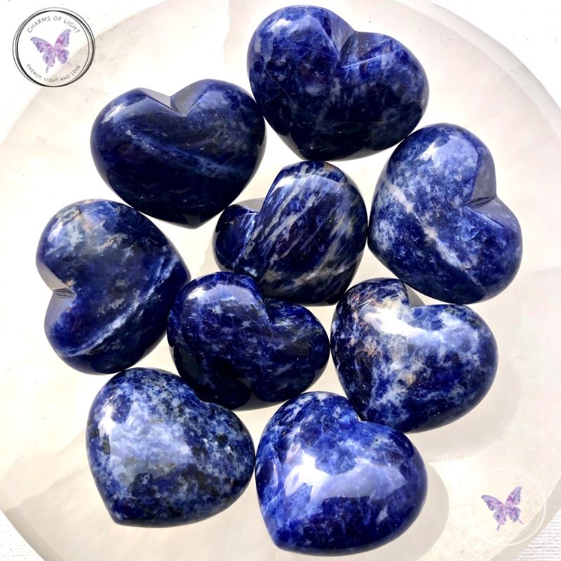 Sodalite Gemstone Crystal Heart